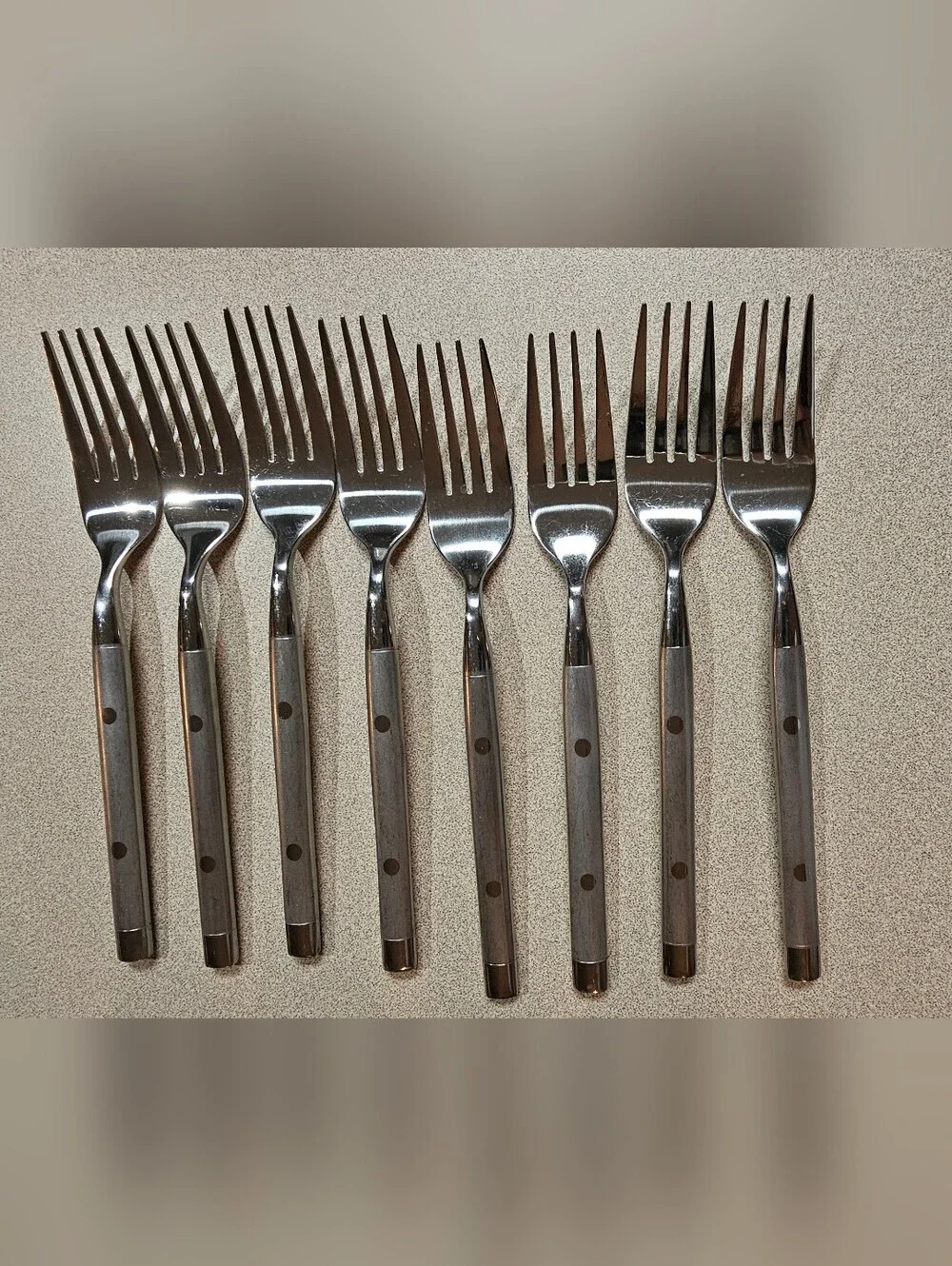 Hampton Silversmiths 026 Silverware 40 Piece Lot Stainless Rivet Accent Satin